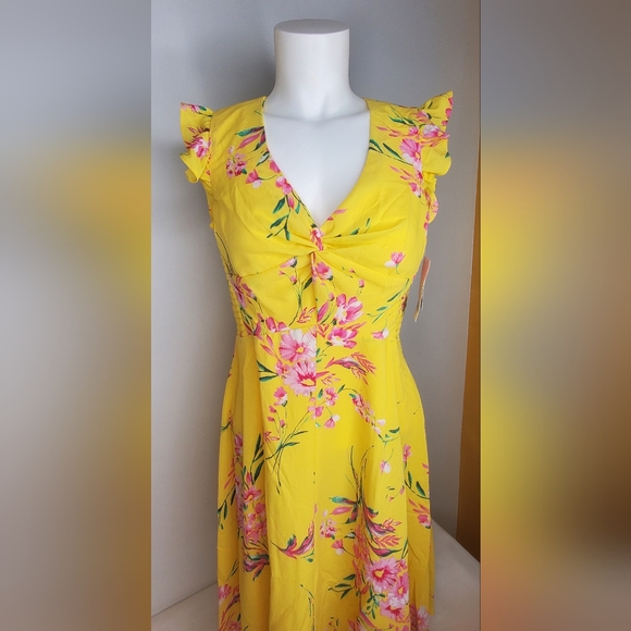 Bar III Dresses & Skirts - Bar III -Size S-Sunny Yellow Floral "Dandelion" Dress